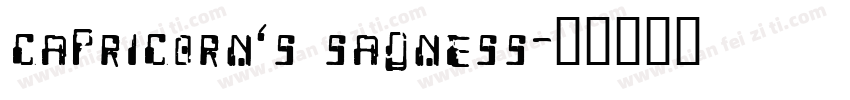 Capricorn’s sadness字体转换